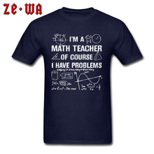 Load image into Gallery viewer, Math Number Theory T Shirt Function Formula Men Fashion Tshirts Geometric Area Solution Math Teacher Problems Science T Shirts