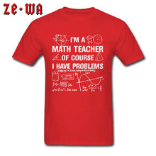 Load image into Gallery viewer, Math Number Theory T Shirt Function Formula Men Fashion Tshirts Geometric Area Solution Math Teacher Problems Science T Shirts