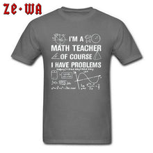 Load image into Gallery viewer, Math Number Theory T Shirt Function Formula Men Fashion Tshirts Geometric Area Solution Math Teacher Problems Science T Shirts