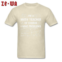 Load image into Gallery viewer, Math Number Theory T Shirt Function Formula Men Fashion Tshirts Geometric Area Solution Math Teacher Problems Science T Shirts