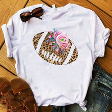 Load image into Gallery viewer, Fashion Football Flower Lepard Women T Womens Summer Tshirt Female Graphic Printed Top Tee Shirt Femme Ladies Clothes T-shirt