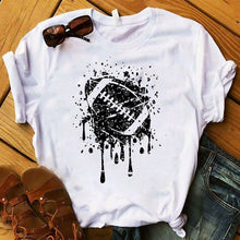 Load image into Gallery viewer, Fashion Football Flower Lepard Women T Womens Summer Tshirt Female Graphic Printed Top Tee Shirt Femme Ladies Clothes T-shirt