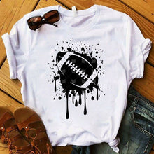 Load image into Gallery viewer, Fashion Football Flower Lepard Women T Womens Summer Tshirt Female Graphic Printed Top Tee Shirt Femme Ladies Clothes T-shirt