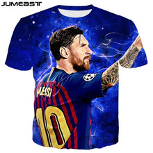 Load image into Gallery viewer, Jumeast New Arrival Men/Women 3D printed Tshirt Comfortable Polyester T-shirt Football Star Messi T Shirt Casual Tops Tees