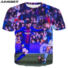 Load image into Gallery viewer, Jumeast New Arrival Men/Women 3D printed Tshirt Comfortable Polyester T-shirt Football Star Messi T Shirt Casual Tops Tees