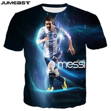 Load image into Gallery viewer, Jumeast New Arrival Men/Women 3D printed Tshirt Comfortable Polyester T-shirt Football Star Messi T Shirt Casual Tops Tees