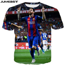 Load image into Gallery viewer, Jumeast New Arrival Men/Women 3D printed Tshirt Comfortable Polyester T-shirt Football Star Messi T Shirt Casual Tops Tees