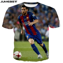 Load image into Gallery viewer, Jumeast New Arrival Men/Women 3D printed Tshirt Comfortable Polyester T-shirt Football Star Messi T Shirt Casual Tops Tees