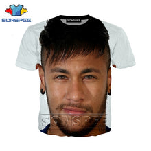Load image into Gallery viewer, Anime 3d print t shirt Neymar Men Women fashion football t-shirt streetwear rock kid Harajuku tees Funny shirts homme tshirt A82
