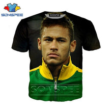 Load image into Gallery viewer, Anime 3d print t shirt Neymar Men Women fashion football t-shirt streetwear rock kid Harajuku tees Funny shirts homme tshirt A82