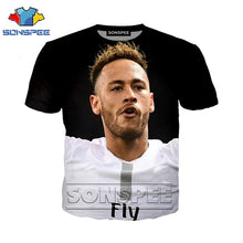 Load image into Gallery viewer, Anime 3d print t shirt Neymar Men Women fashion football t-shirt streetwear rock kid Harajuku tees Funny shirts homme tshirt A82