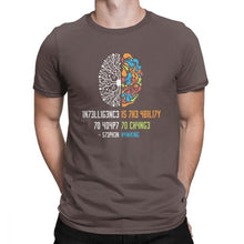 Load image into Gallery viewer, 100% Cotton Tee Shirt Intelligence Men T Shirt Intelligence Is The Ability To Adapt To Change Vintage Science Slogan T-Shirt