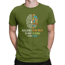 Load image into Gallery viewer, 100% Cotton Tee Shirt Intelligence Men T Shirt Intelligence Is The Ability To Adapt To Change Vintage Science Slogan T-Shirt