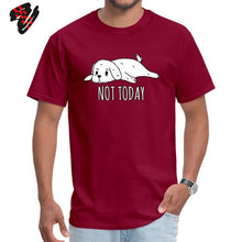 Load image into Gallery viewer, Cute Men T Shirts Bichon Frise Not Today Pet Dog Tees Print Anime Tshirt Cartoon 100% Cotton Animal Lover T-shirts Plus Size Top