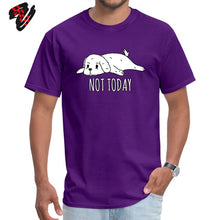 Load image into Gallery viewer, Cute Men T Shirts Bichon Frise Not Today Pet Dog Tees Print Anime Tshirt Cartoon 100% Cotton Animal Lover T-shirts Plus Size Top