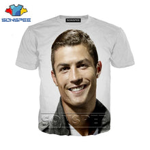 Load image into Gallery viewer, Anime 3d print movies football t shirt streetwear men beach Women fashion t-shirt Ronaldo Harajuku kids shirts homme tshirt A140