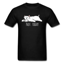 Load image into Gallery viewer, Funny T-shirts Not Today Westie Cotton Man Tshirts Custom T Shirt Scottish Terrier Dog Lover Gift Clothes 100% Cotton Yellow Tee