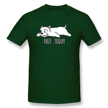 Load image into Gallery viewer, Funny T-shirts Not Today Westie Cotton Man Tshirts Custom T Shirt Scottish Terrier Dog Lover Gift Clothes 100% Cotton Yellow Tee