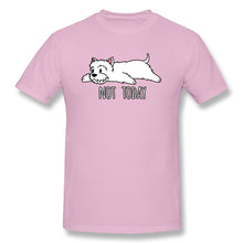 Load image into Gallery viewer, Funny T-shirts Not Today Westie Cotton Man Tshirts Custom T Shirt Scottish Terrier Dog Lover Gift Clothes 100% Cotton Yellow Tee