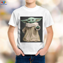 Load image into Gallery viewer, SONSPEE 3D Boy Science Fiction Movie Star Wars Kids T-Shirt Space War The Mandalorian Men's Shirt Kawaii Yoda Baby Children Top