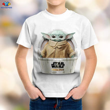Load image into Gallery viewer, SONSPEE 3D Boy Science Fiction Movie Star Wars Kids T-Shirt Space War The Mandalorian Men's Shirt Kawaii Yoda Baby Children Top