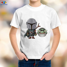 Load image into Gallery viewer, SONSPEE 3D Boy Science Fiction Movie Star Wars Kids T-Shirt Space War The Mandalorian Men's Shirt Kawaii Yoda Baby Children Top
