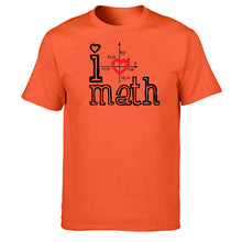 Load image into Gallery viewer, I Love Math Tshirt Men T Shirt Funny Science Mathematics Tshirts Summer Cotton Short Sleeve Black White Loose T-Shirt Tops Tees
