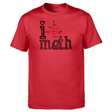 Load image into Gallery viewer, I Love Math Tshirt Men T Shirt Funny Science Mathematics Tshirts Summer Cotton Short Sleeve Black White Loose T-Shirt Tops Tees