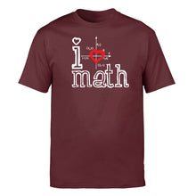 Load image into Gallery viewer, I Love Math Tshirt Men T Shirt Funny Science Mathematics Tshirts Summer Cotton Short Sleeve Black White Loose T-Shirt Tops Tees