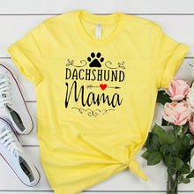 Load image into Gallery viewer, Dachshund Mama Women Tshirt 100% Cotton Summer Harajuku T Shirt Aesthetic Graphic Tees Dog Lover Tops Kawaii Clothes Drop Ship