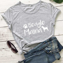 Load image into Gallery viewer, Beagle Mama Printed New Arrival Wome's Funny 100%Cotton T-Shirt Dog Lover Shirts Gift for Dog Mom Beagle Mom Tees
