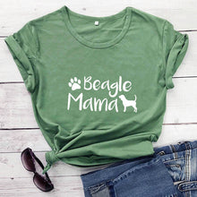 Load image into Gallery viewer, Beagle Mama Printed New Arrival Wome's Funny 100%Cotton T-Shirt Dog Lover Shirts Gift for Dog Mom Beagle Mom Tees