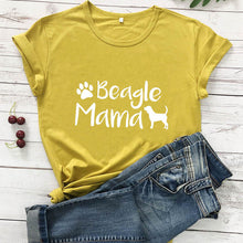 Load image into Gallery viewer, Beagle Mama Printed New Arrival Wome's Funny 100%Cotton T-Shirt Dog Lover Shirts Gift for Dog Mom Beagle Mom Tees