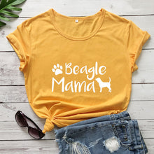 Load image into Gallery viewer, Beagle Mama Printed New Arrival Wome's Funny 100%Cotton T-Shirt Dog Lover Shirts Gift for Dog Mom Beagle Mom Tees