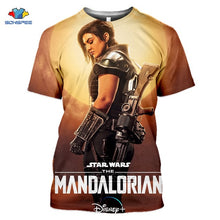 Load image into Gallery viewer, Mandalorian T Shirt Star Wars Boba Fett Space Opera TV Series T-Shirts Science Fiction Movies Tshirt Plus Size Casual Tees F34