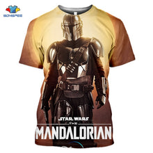 Load image into Gallery viewer, Mandalorian T Shirt Star Wars Boba Fett Space Opera TV Series T-Shirts Science Fiction Movies Tshirt Plus Size Casual Tees F34