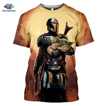 Load image into Gallery viewer, Mandalorian T Shirt Star Wars Boba Fett Space Opera TV Series T-Shirts Science Fiction Movies Tshirt Plus Size Casual Tees F34