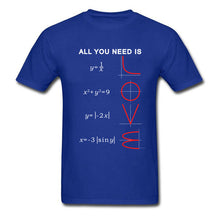 Load image into Gallery viewer, Geometric Algebra Equation Graph Tshirts A ll You Need Is Love Math Science Problem Black Fashion TeeShirt Plus Size New T Shirt