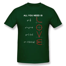 Load image into Gallery viewer, Geometric Algebra Equation Graph Tshirts A ll You Need Is Love Math Science Problem Black Fashion TeeShirt Plus Size New T Shirt
