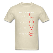 Load image into Gallery viewer, Geometric Algebra Equation Graph Tshirts A ll You Need Is Love Math Science Problem Black Fashion TeeShirt Plus Size New T Shirt