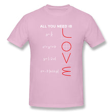 Load image into Gallery viewer, Geometric Algebra Equation Graph Tshirts A ll You Need Is Love Math Science Problem Black Fashion TeeShirt Plus Size New T Shirt