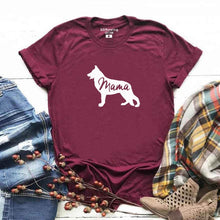 Load image into Gallery viewer, German Shepherd Shirt Gift For Dog Lovers T Shirt Pet Lover Gift Dog Mom Shirt Animal Lover Dog Owner Mama tops Ladies tees