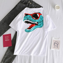 Load image into Gallery viewer, korean kawaii Stripped T Shirt New Fashion Clothes for Women Summer tees Tops embroidery 90's girls Tshirt Harajuku Streetwear