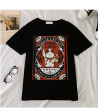 Load image into Gallery viewer, korean kawaii Stripped T Shirt New Fashion Clothes for Women Summer tees Tops embroidery 90's girls Tshirt Harajuku Streetwear