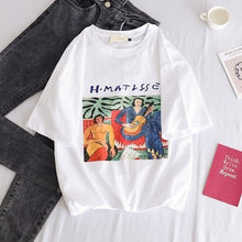 Load image into Gallery viewer, korean kawaii Stripped T Shirt New Fashion Clothes for Women Summer tees Tops embroidery 90's girls Tshirt Harajuku Streetwear