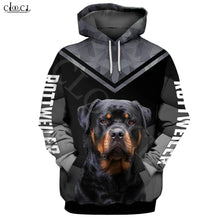 Load image into Gallery viewer, 2020 Fashion Lover Not A Fighter Rottweiler Dog 3D Print Hoodie Men Women Casual Pet Dog Designs Hooded Coat Drop Shipping