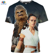 Load image into Gallery viewer, SONSPEE 3D Science Fiction Movie Star Wars T-Shirt Space War The Rise Of Skywalker T-Shirt Robot Men Shirt Mask Spaceship Tops