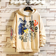 Load image into Gallery viewer, Japan Style Casual O-Neck 2020 Spring Autumn Print Hoodie Sweatshirt Men'S Thick Fleece Style Hip Hop High Streetwear Clothes