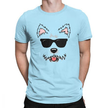 Load image into Gallery viewer, Novelty Cute West Highland White Terrier Dog Face With Sunglasses Westie Lovers Tshirt for Men 100 Percent Cotton T Shirt