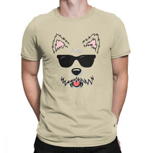 Load image into Gallery viewer, Novelty Cute West Highland White Terrier Dog Face With Sunglasses Westie Lovers Tshirt for Men 100 Percent Cotton T Shirt